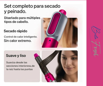 El Cepillo Secador Alisador 5 en 1 con Estuche