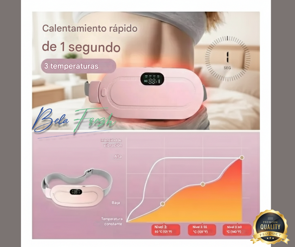💗 Cinturón Almohadilla Térmica para Aliviar Cólicos Menstruales 💗