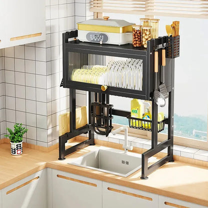 Escurridor de Platos de Cocina 2 Niveles – Organiza y Optimiza tu Espacio 🥢🍽️