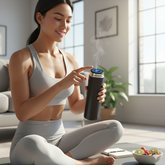 2 Termo Led Digital Inteligente En Acero Inoxidable Con Pantalla Táctil