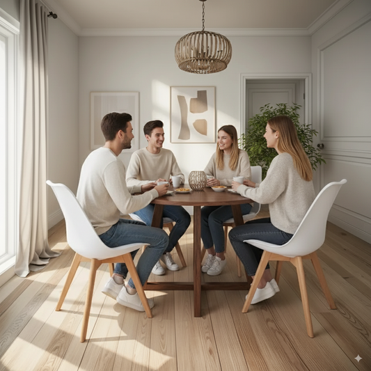 ✨ Set de 4 Sillas Eames/Tulip Acolchadas – Estilo, confort y diseño para tu comedor