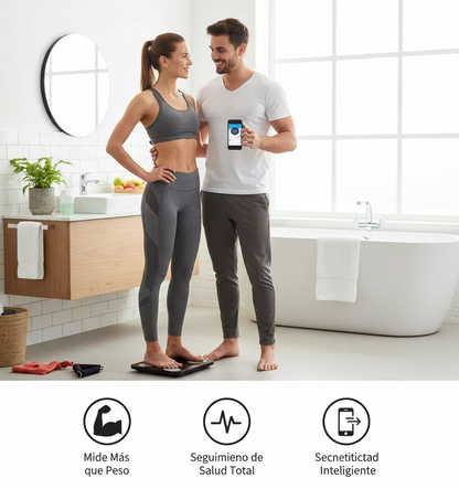 Bascula Bluetooth Pesa Inteligente Balanza Personal Con Pantalla Digital