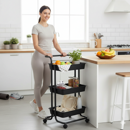 Organizador De Cocina Carrito Auxiliar 3 Niveles