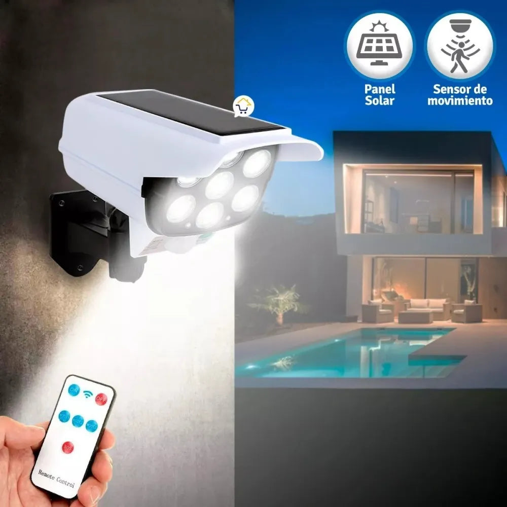Lámpara Solar con Control Remoto y Sensor de Movimiento – Seguridad y Ahorro de Energía 🌞💡