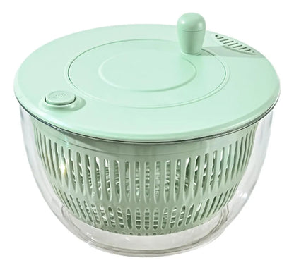 Lavadora De Verduras Escurridor De Ensalada Multifuncional Color Verde Claro