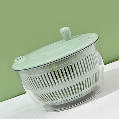 Lavadora De Verduras Escurridor De Ensalada Multifuncional Color Verde Claro