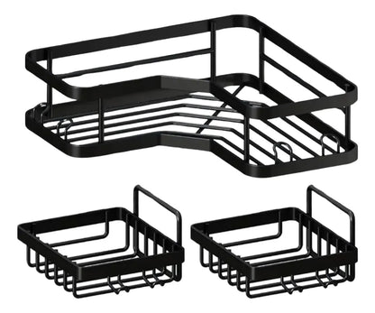 🛁 Organizador Esquinero de Ducha 3 en 1 en Acero – Sin Taladro, Resistente y Elegante
