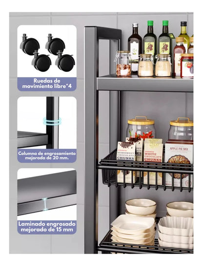 Organizador Metálico Para Cocina 40 X 90cm