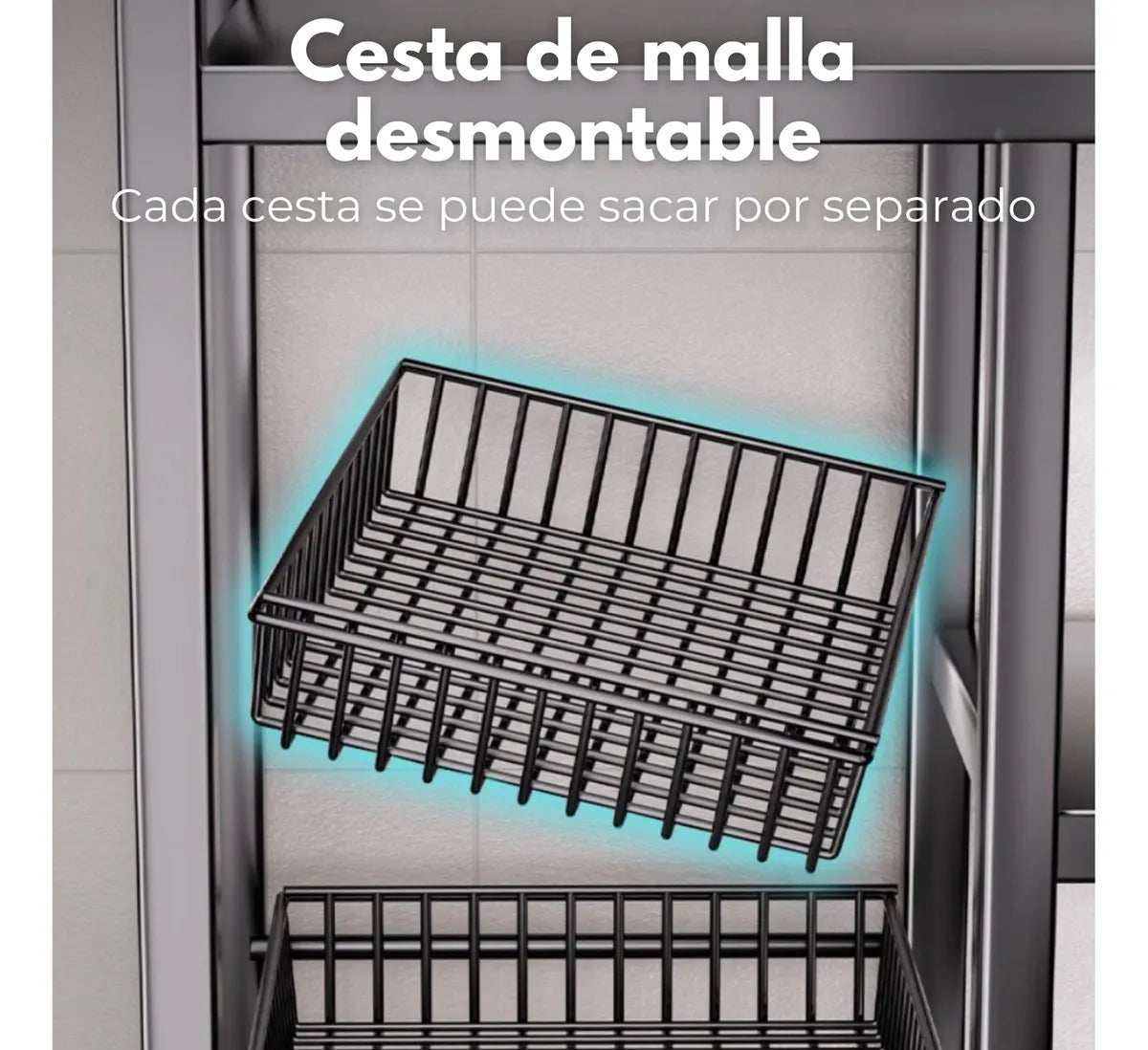 Organizador Metálico Para Cocina 40 X 90cm