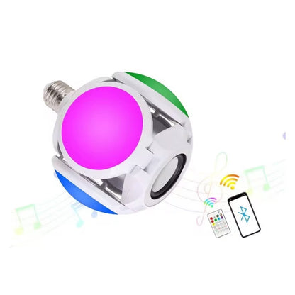 💡 LÁMPARA LED PLEGABLE E27 CON PARLANTE BLUETOOTH 🔊