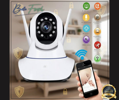 🔐📹 Cámara de Seguridad 3 Antenas V380 Pro Q5X – Protección Inteligente 24/7