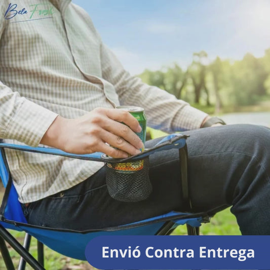 ✨ Silla Camping Plegable con Portavasos y Descansabrazos ✨