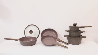 Set Bateria De Ollas 12 Piezas Juego De Ollas Y Sartenes