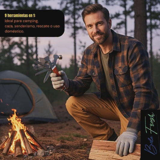 🏕️ HERRAMIENTA MULTIFUNCIONAL DE SUPERVIVENCIA — ¡TU ALIADO TODO TERRENO! 🔪
