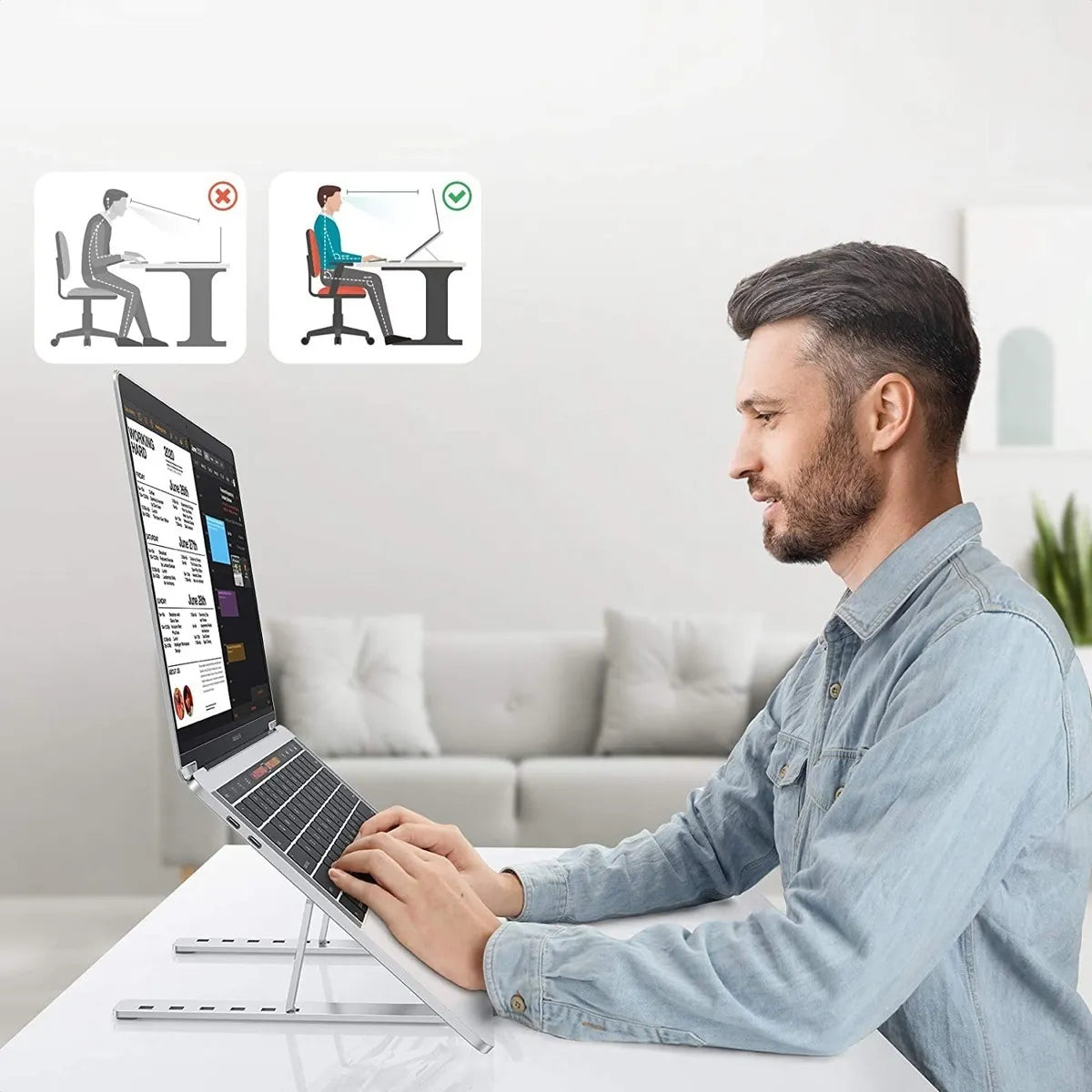 💻 BASE ERGONÓMICA AJUSTABLE PARA PORTÁTIL