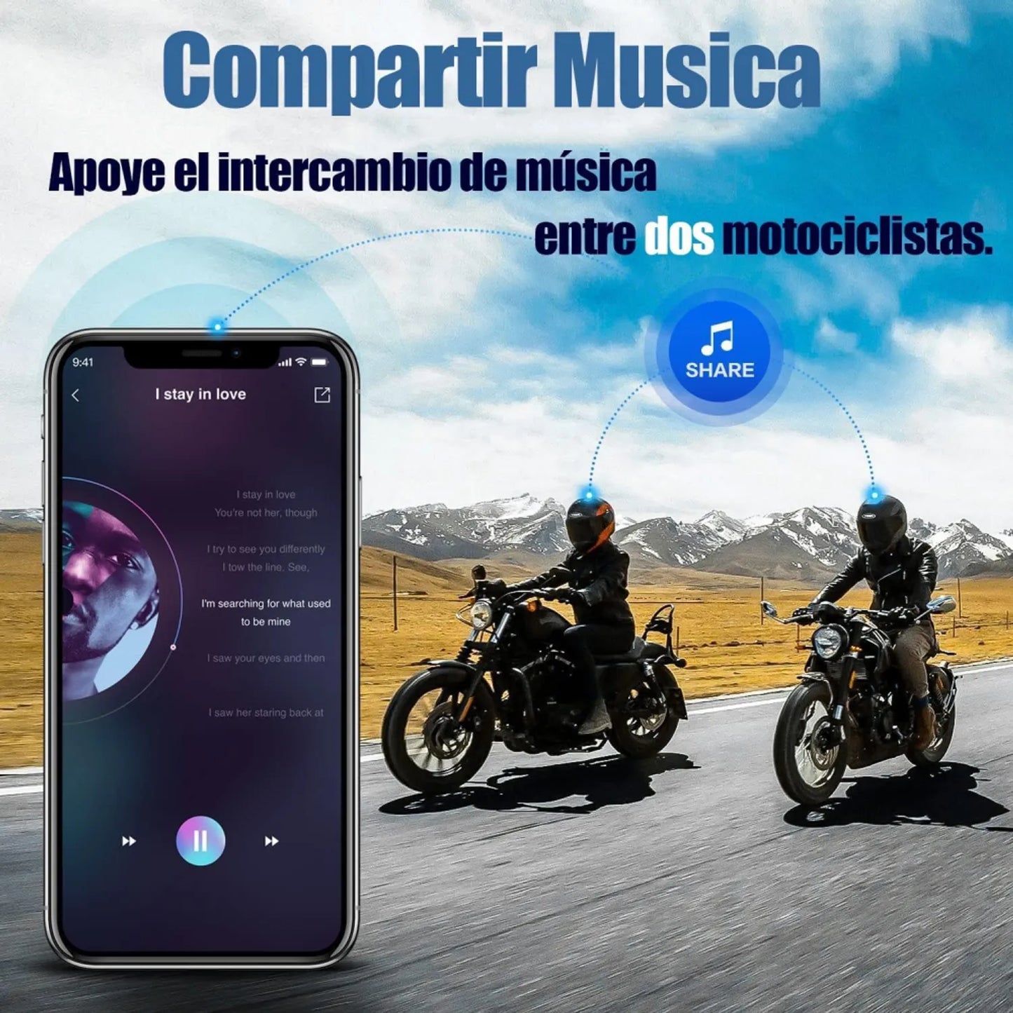 🏍️ INTERCOMUNICADOR BLUETOOTH PARA CASCO KR-M1 🎧
